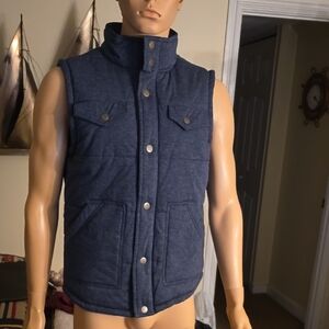Men's Blue Quilted Vest